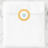 {onder het zee} ronde sticker (Tas)