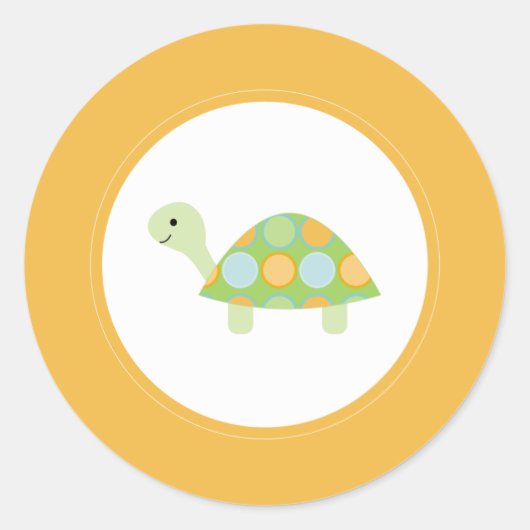 {onder het zee} ronde sticker (Voorkant)