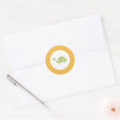 {onder het zee} ronde sticker (Envelop)