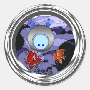 Onder het Zee Ronde Sticker