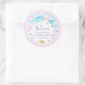 Onder het Zee Round Favor Sticker (Tas)