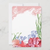 Onder het Zee Roze Baby shower Kaart (Achterkant)
