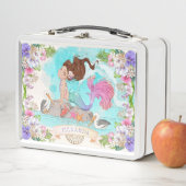 Onder het Zee Roze en Paarse Zeemeermin (Brunette) (In situ)