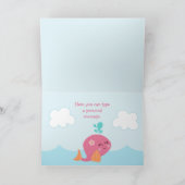 Onder het Zee Roze walvis Dank je dat je kaart gev (Binnen)