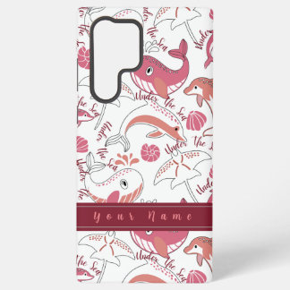 Onder het Zee Schattigee zeedieren Patroon Print Samsung Galaxy Hoesje