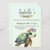 Onder het Zee, schildpad 2e verjaardag, Kaart (Voorkant / Achterkant)