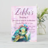 Onder het Zee, schildpad 2e verjaardag, Kaart (Staand voorkant)