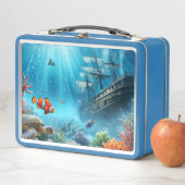 Onder het zee, schildpad, koraal, schip, clownvis (In situ)