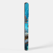 Onder het zee, schildpad, koraal, schip, clownvis iPhone hoesje (Rechterkant)