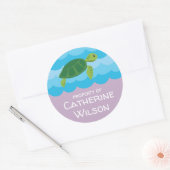 Onder het Zee School naam labels | Bewerkbare kleu (Envelop)