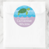 Onder het Zee School naam labels | Bewerkbare kleu (Tas)