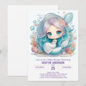 Onder het Zee Serenity Baby shower Kaart (Voorkant / Achterkant)