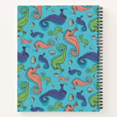 Onder het Zee - Speelse zeepaardje en Shell Patter Notitieboek (Achterkant)