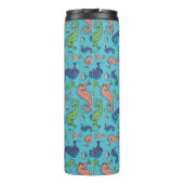 Onder het Zee - Speelse zeepaardje en Shell Patter Thermosbeker (Achterkant)