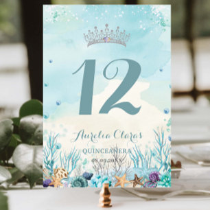 Onder het Zee strand Quinceañera XV Sweet Sixteen Kaart