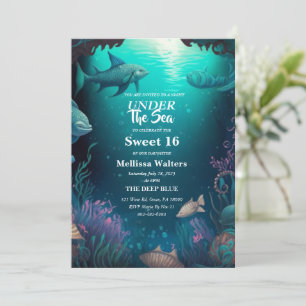 Onder het Zee Sweet 16 Uitnodigingen