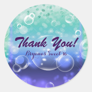 Onder het Zee Tropical Ocean Party Favor Ronde Sticker