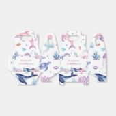 Onder het Zee Turtle Dolphin Birthday Favor Box Bedankdoosjes (Uitgevouwen)