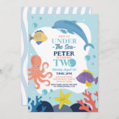 Onder het Zee Two Ocean Dolphin Octopus 2nd Kaart (Voorkant / Achterkant)