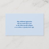 Onder het zee vallen kinderen die visitekaartje be contactkaartje (Achterkant)