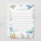 Onder het Zee Verjaardag Capsule Bericht Kaart (Voorkant)