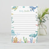 Onder het Zee Verjaardag Capsule Bericht Kaart (Staand voorkant)