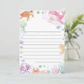 Onder het Zee Verjaardag Capsule Bericht Kaart (Staand voorkant)