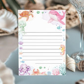 Onder het Zee Verjaardag Capsule Bericht Kaart