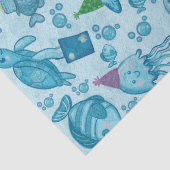 Onder het Zee Verjaardag Gift Wrap Tissuepapier (Detail)