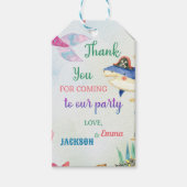 Onder het Zee verjaardagsfeestje dank je Label Cadeaulabel (Voorkant)