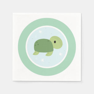 Onder het Zee Verjaardagsfeestje Schildpad Servetten
