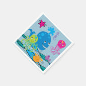 Onder het Zee Verjaardagspapier servet (Hoek)