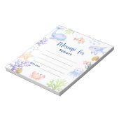 Onder het zee verjaardagstijd capsule bericht notitieblok (Gedraaid)