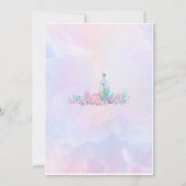 Onder het Zee Verjaardagsuitnodiging Zeemeermin Ui Kaart (Achterkant)