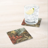 Onder het Zee Vierkante Kartonnen Onderzetter (Insitu)