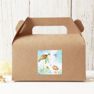 Onder het Zee Vierkante Sticker