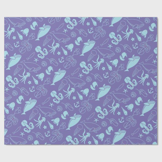 Onder het zee voor kinderen die papier inpakken (Vlak)