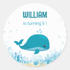 Onder het Zee voor zeedieren Ronde Sticker