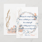 Onder het Zee Waterverf Baby shower Bedankkaart (Voorkant / Achterkant)