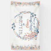 Onder het Zee Waterverf Baby shower Spandoek (Verticaal)