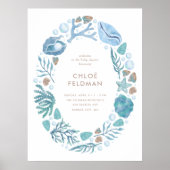 Onder het Zee Waterverf Nautical Welcome Poster (Voorkant)