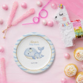 Onder het Zee Whale Baby shower (Boy) Paper Bord (Feest)