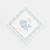 Onder het Zee Whale Baby shower (Boy) Servet (Hoek)