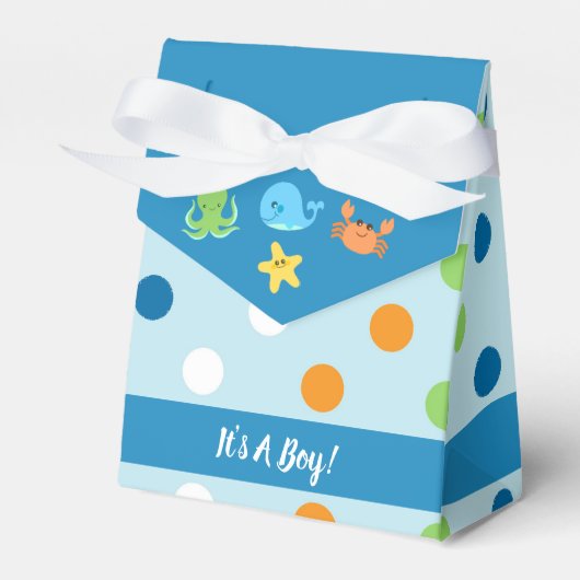 Onder het Zee Whale Favor Box Bedankdoosjes (Voorkant Zijde)