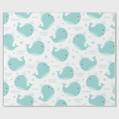Onder het Zee Whale Pattern Cadeaupapier (Vlak)