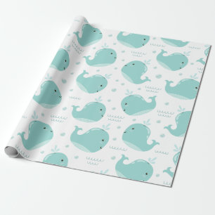 Onder het Zee Whale Pattern Cadeaupapier