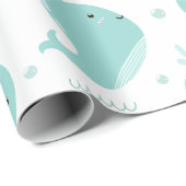 Onder het Zee Whale Pattern Cadeaupapier (Rol Hoek)