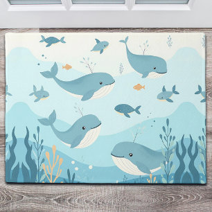 Onder het Zee Whales & Fish Deurmat