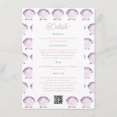 Onder het Zee Whimsical Waterverf Trouwgegevens Informatiekaartje (Voorkant)