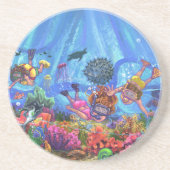 Onder het Zee Zandsteen Onderzetter (Voorkant)